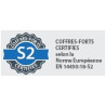 DD/3B Coffre-fort à emmurer à clé + combinaison - 6,5 L - Technomax